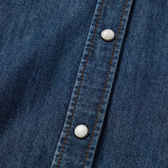 Women Western Shirts | Stetson Dark Denim Snap Western Shirt Blue