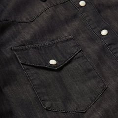 Women Western Shirts | Stetson Embroidered Black Denim Shirt Black
