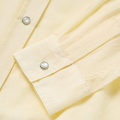 Women Western Shirts | Stetson Embroidered Cotton Lawn Snap Front Shirt Yellow
