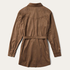 Women Western Shirts | Stetson Khaki Suede Western Shirt Tan