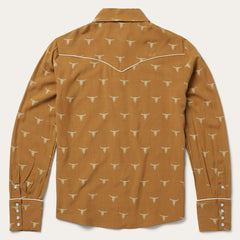 Women Western Shirts | Stetson Mojave Longhorn Print Snap Western Shirt Brown