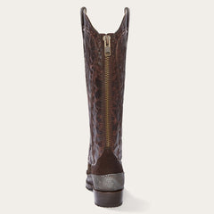 Women Western | Stetson Dakota Brown Suede & Teju Cowboy Boot Brown