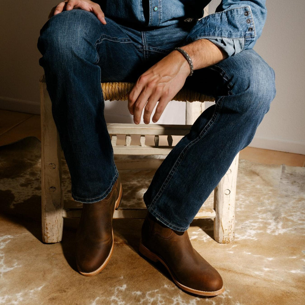 Men Boot Cut | Stetson 1014 Rocker Fit Jean Blue