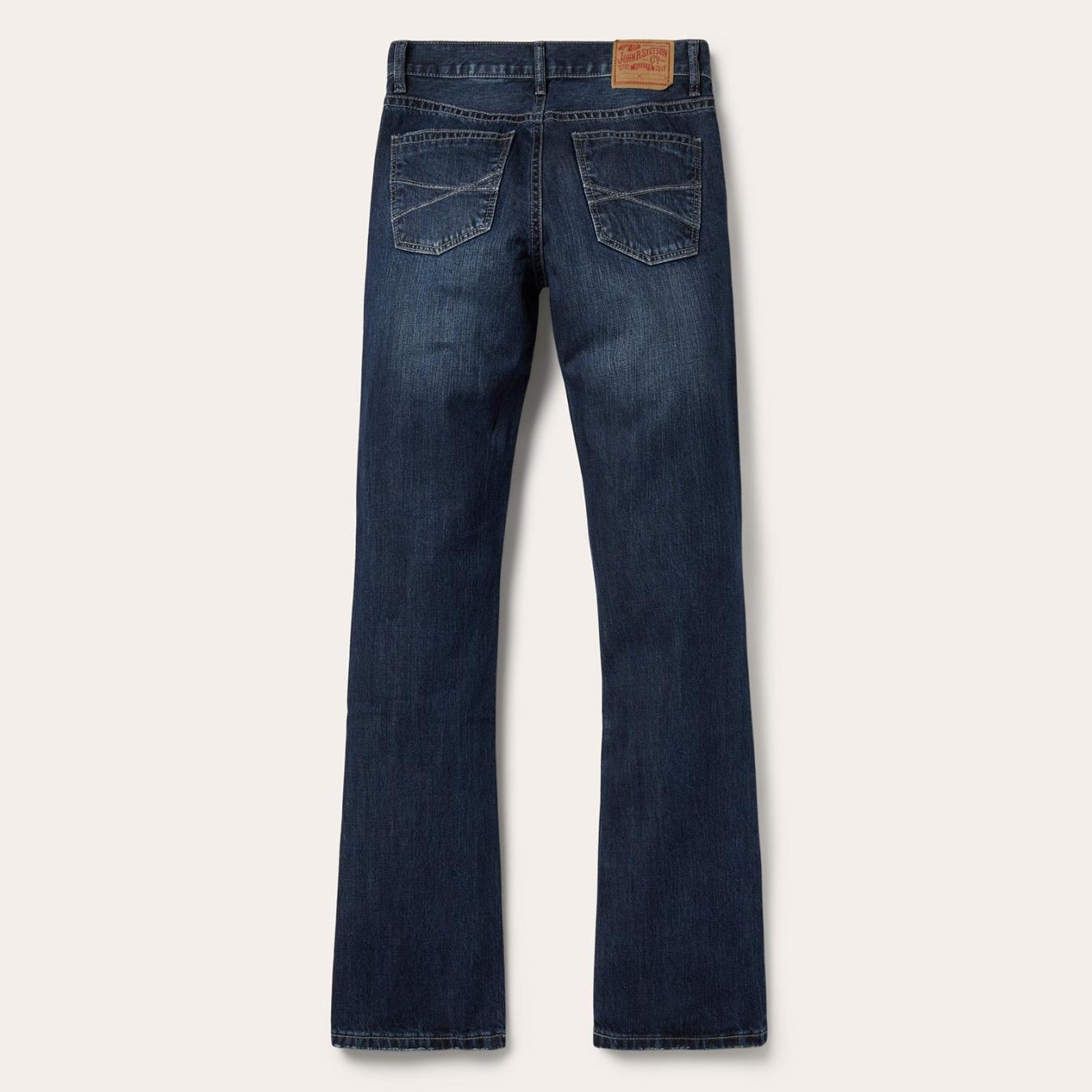 Men Boot Cut | Stetson 1014 Rocker Fit Jean Blue