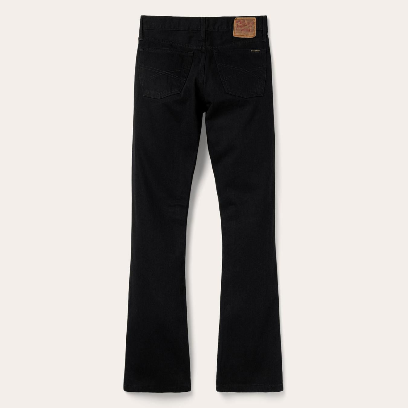 Men Boot Cut | Stetson 1120 Slim Fit Standard Straight Leg Jean Black