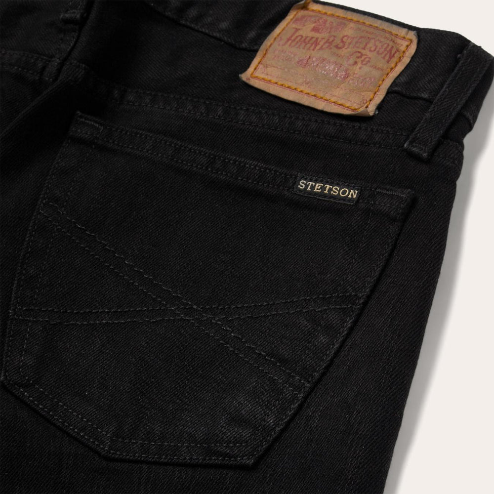Men Boot Cut | Stetson 1120 Slim Fit Standard Straight Leg Jean Black