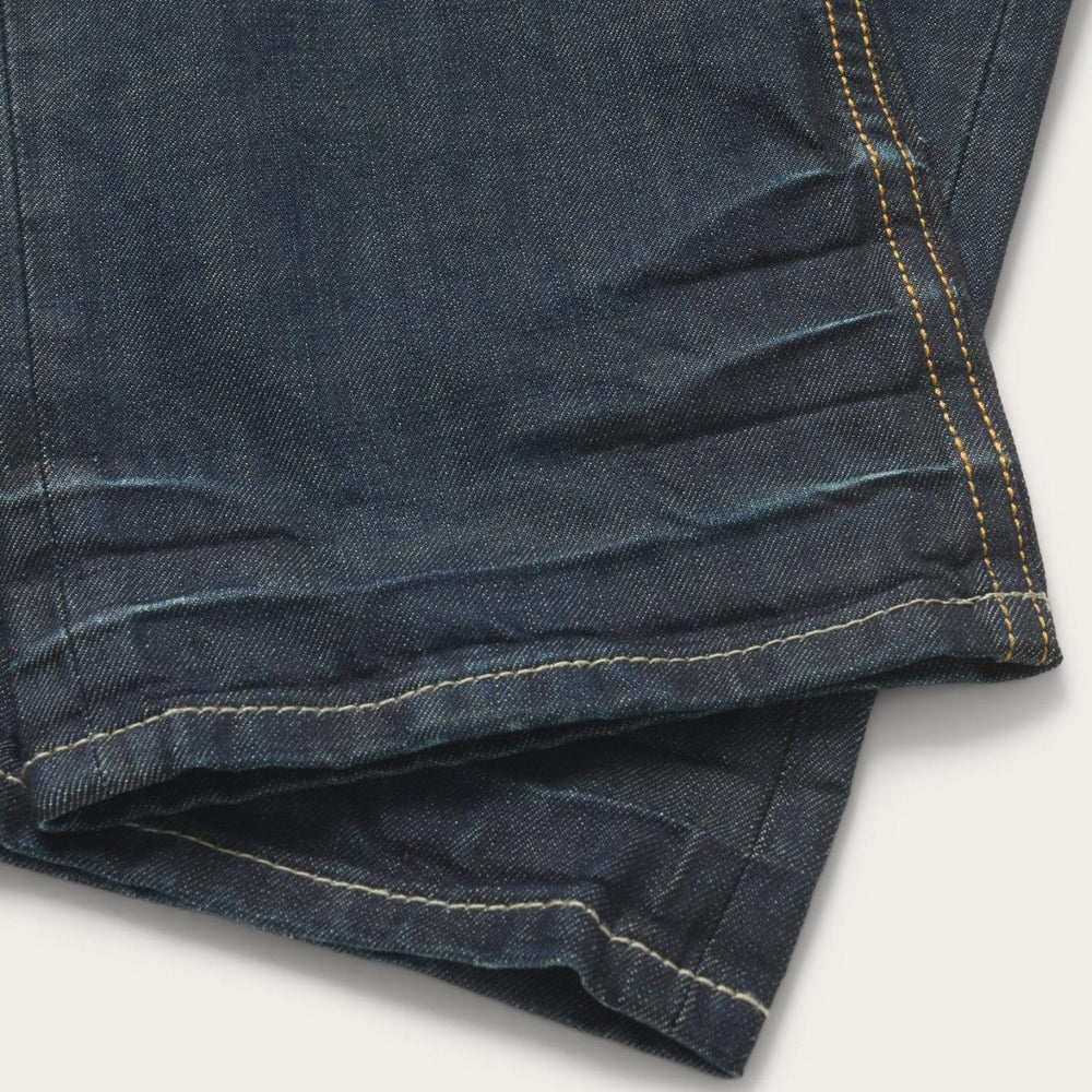 Men Boot Cut | Stetson 1312 Fit Jeans With A Pieced Back Pocket Blue