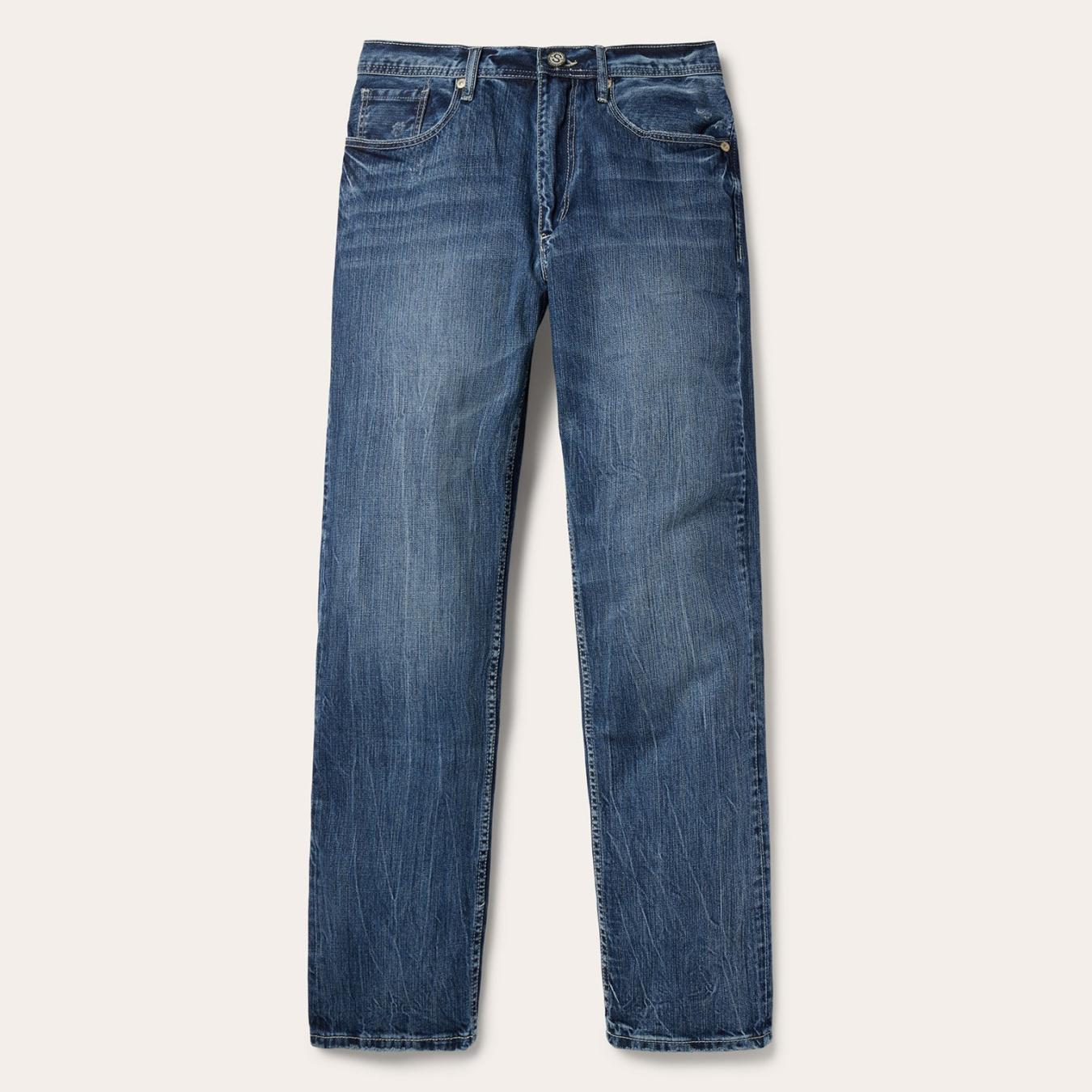 Men Boot Cut | Stetson 1520 Fit Standard Straight Leg Jean Blue