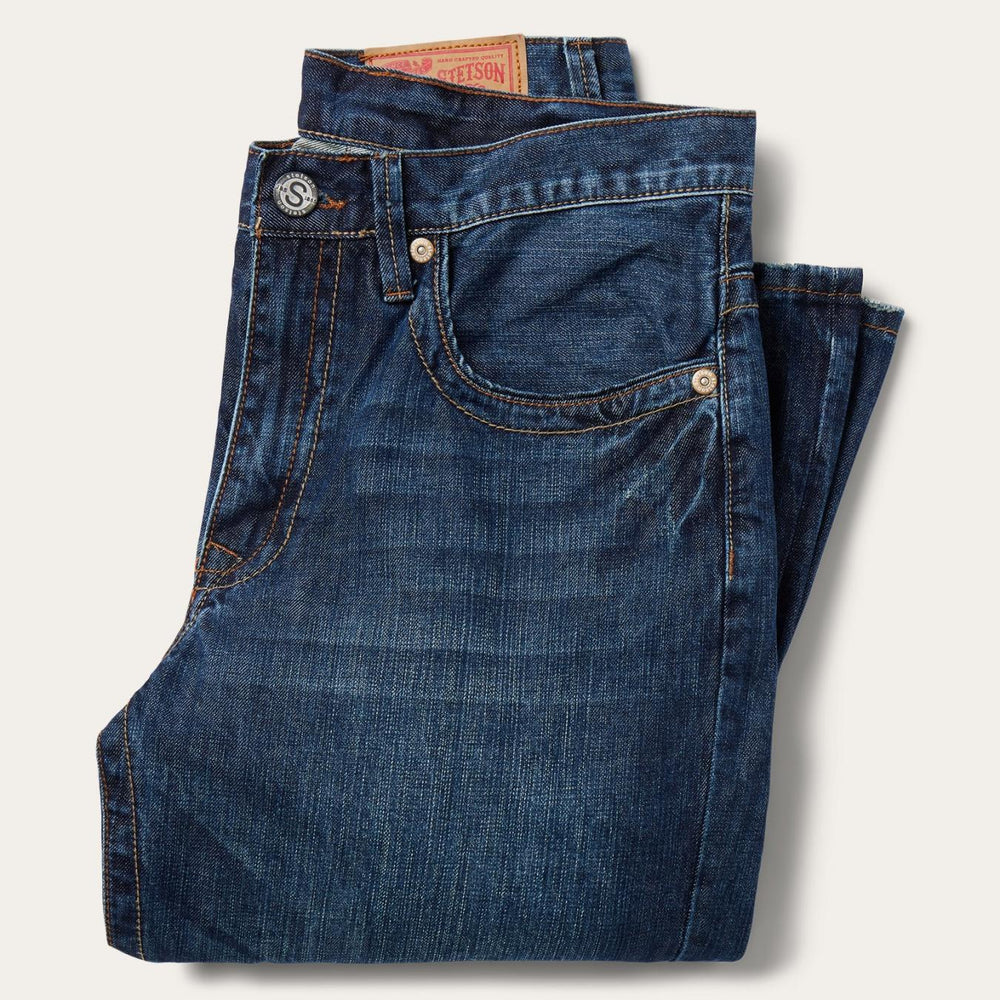 Men Boot Cut | Stetson 1520 Standard Straight Leg Jean Blue