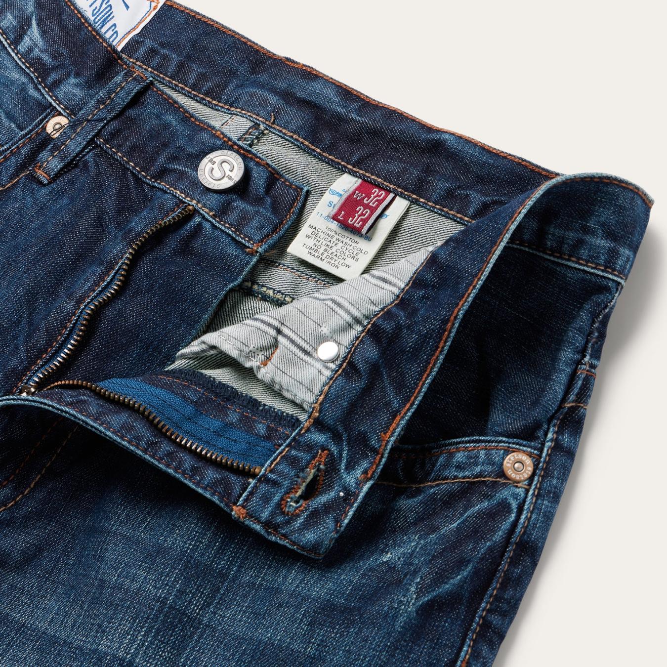Men Boot Cut | Stetson 1520 Standard Straight Leg Jean Blue