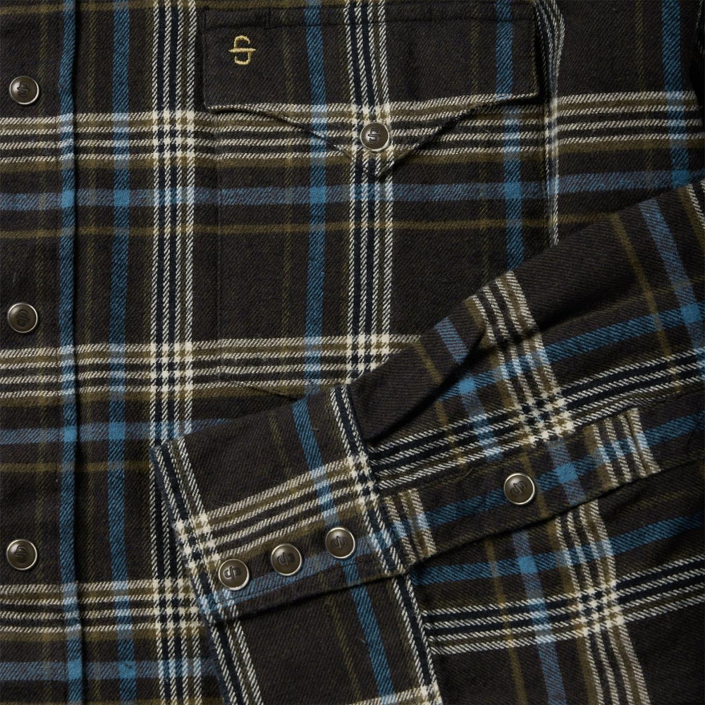 Men Classic Cut | Stetson Brown Plaid Flannel Western Shirt Brown