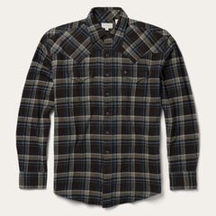 Men Classic Cut | Stetson Brown Plaid Flannel Western Shirt Brown