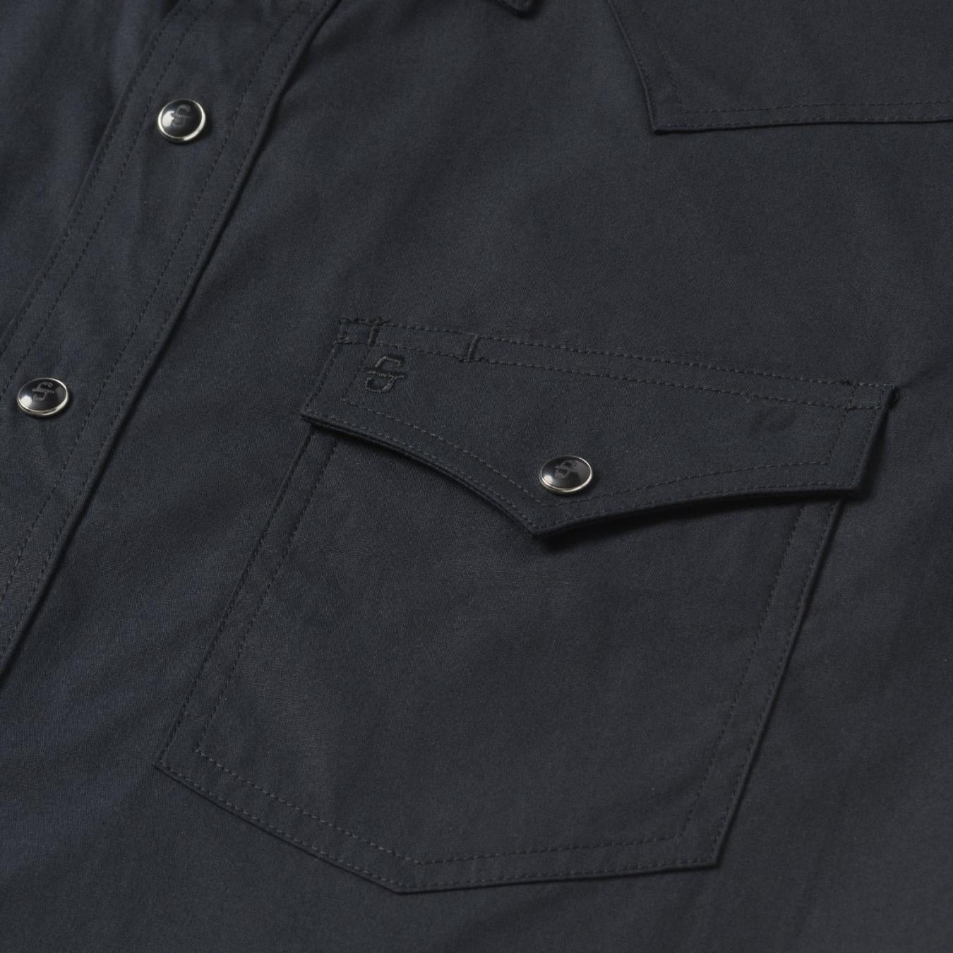 Men Classic Cut | Stetson Classic Western Shirt In Black Black