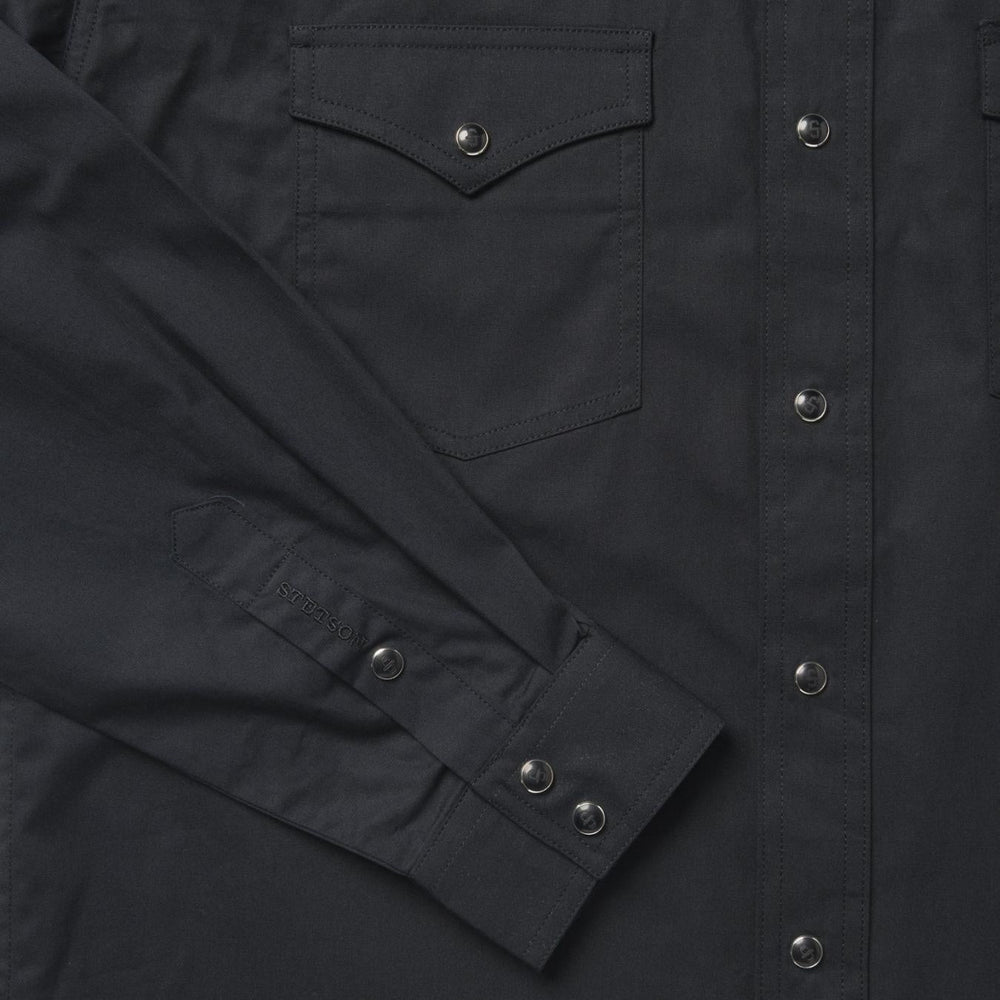 Men Classic Cut | Stetson Classic Western Shirt In Black Black