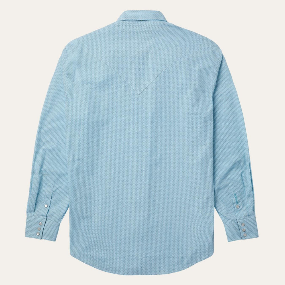 Men Classic Cut | Stetson Geo Western Shirt Blue
