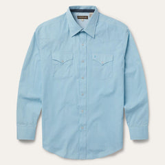 Men Classic Cut | Stetson Geo Western Shirt Blue