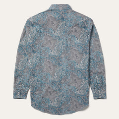 Men Classic Cut | Stetson Paisley Western Shirt Green