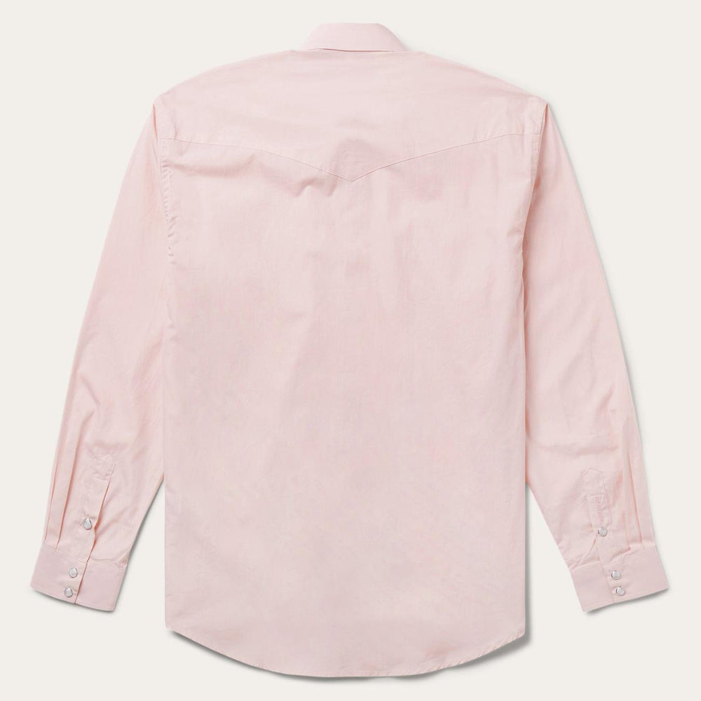 Men Classic Cut | Stetson Pink End-On-End Western Shirt Pink
