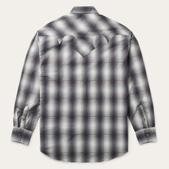 Men Classic Cut | Stetson Smoke Ombre Western Shirt Grey
