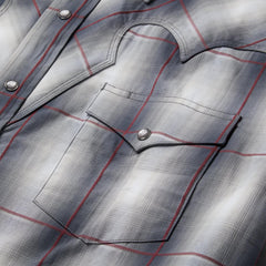 Men Classic Cut | Stetson Smoke Ombre Western Shirt Grey