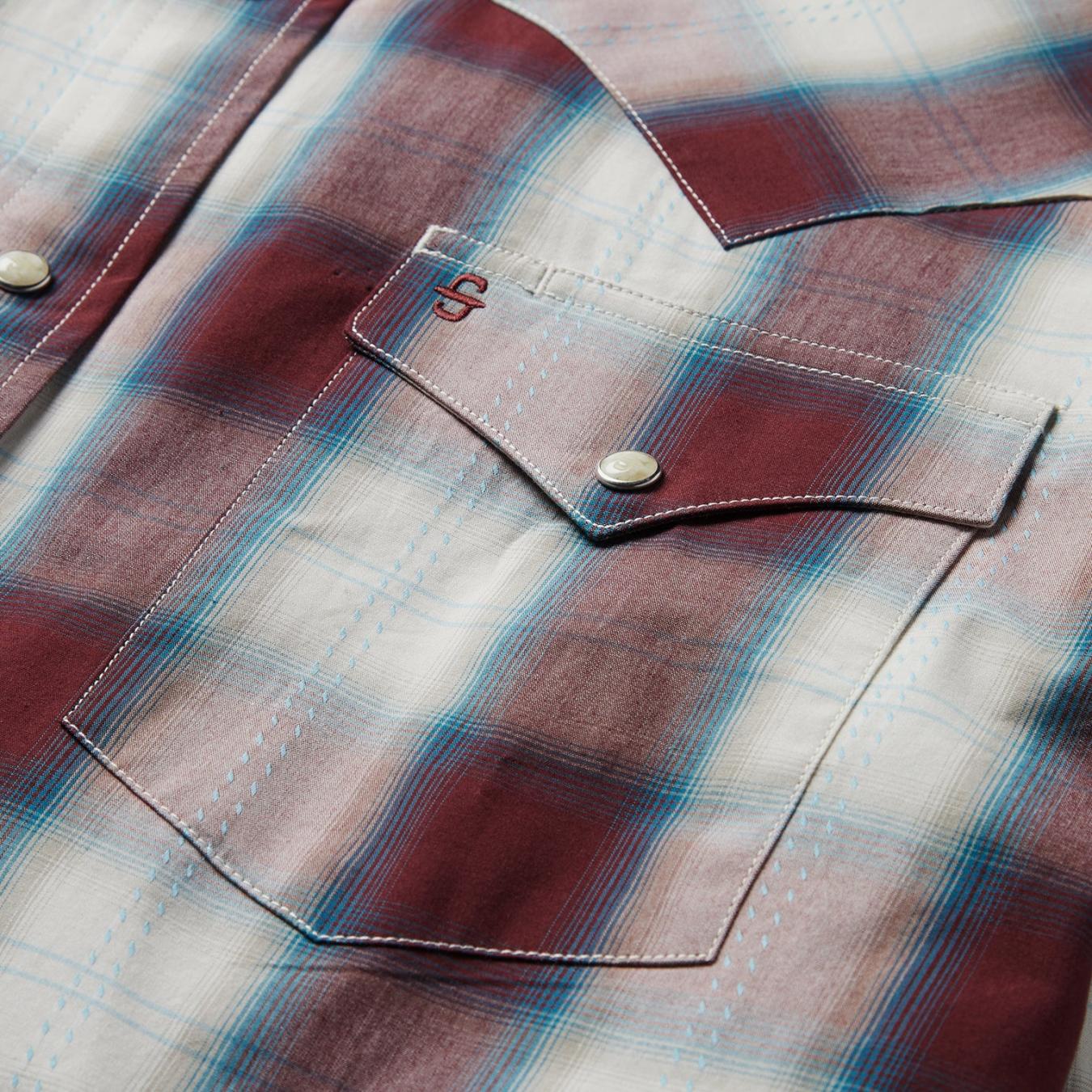 Men Classic Cut | Stetson Wine Plaid Shirt Wine