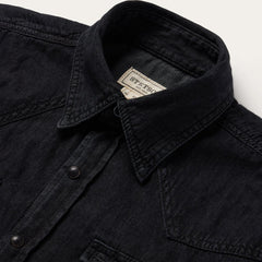 Men Denim Shirts | Stetson Modern Denim Western Shirt Black