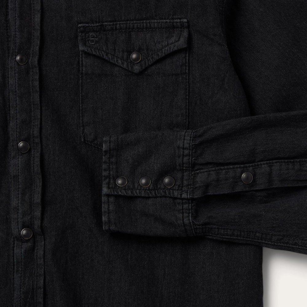 Men Denim Shirts | Stetson Modern Denim Western Shirt Black