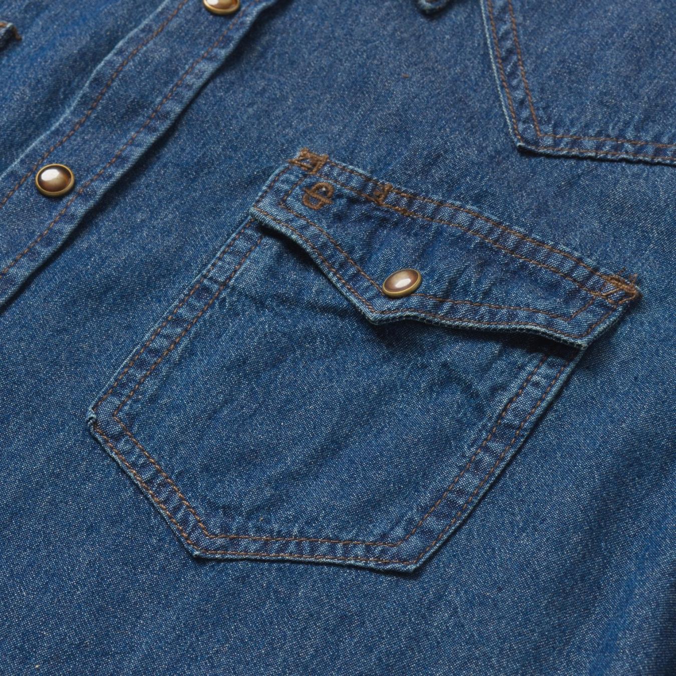 Men Denim Shirts | Stetson Modern Denim Western Shirt Blue