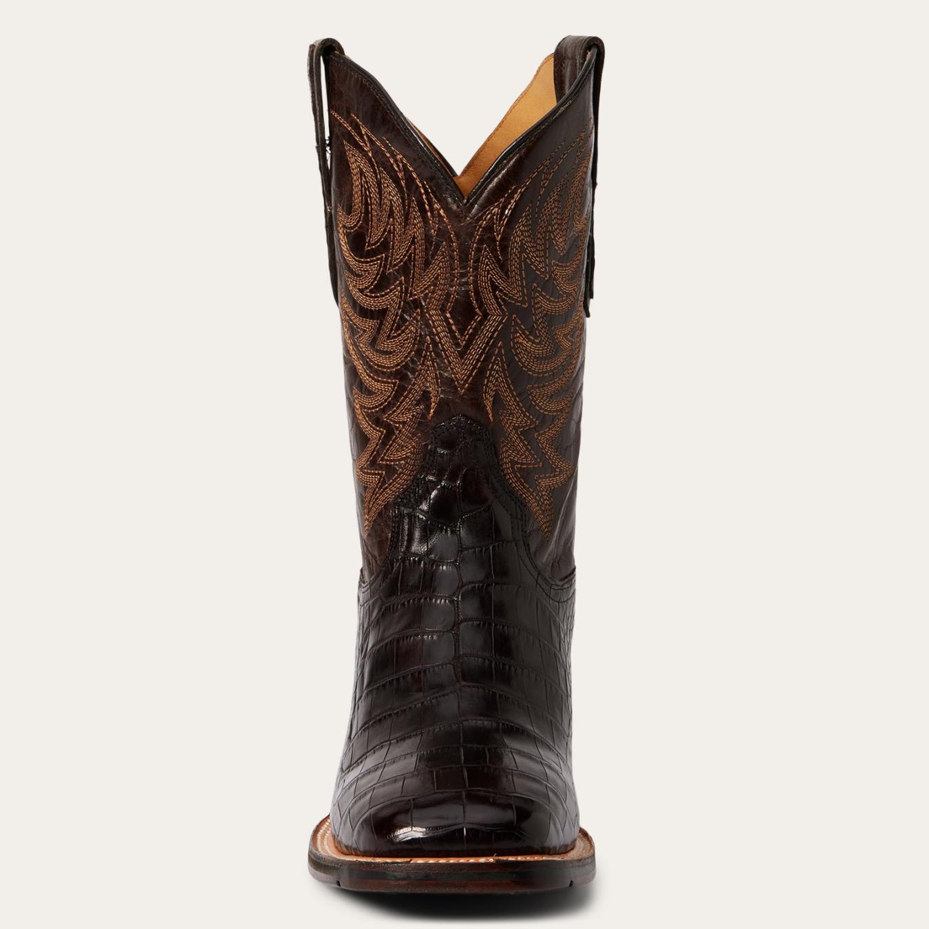 Men Exotics | Stetson Aces Alligator Boot Brown