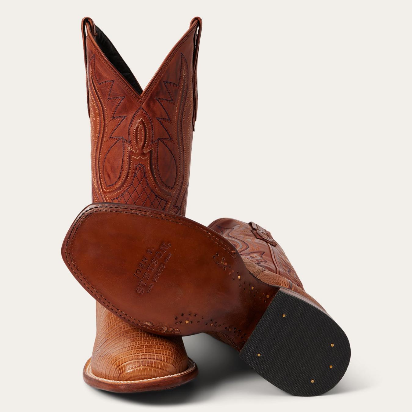 Men Exotics | Stetson Arlington Teju Boot Tan