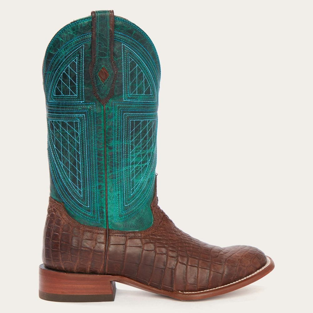 Men Exotics | Stetson Big Horn Tobacco Alligator Cowboy Boot Brown