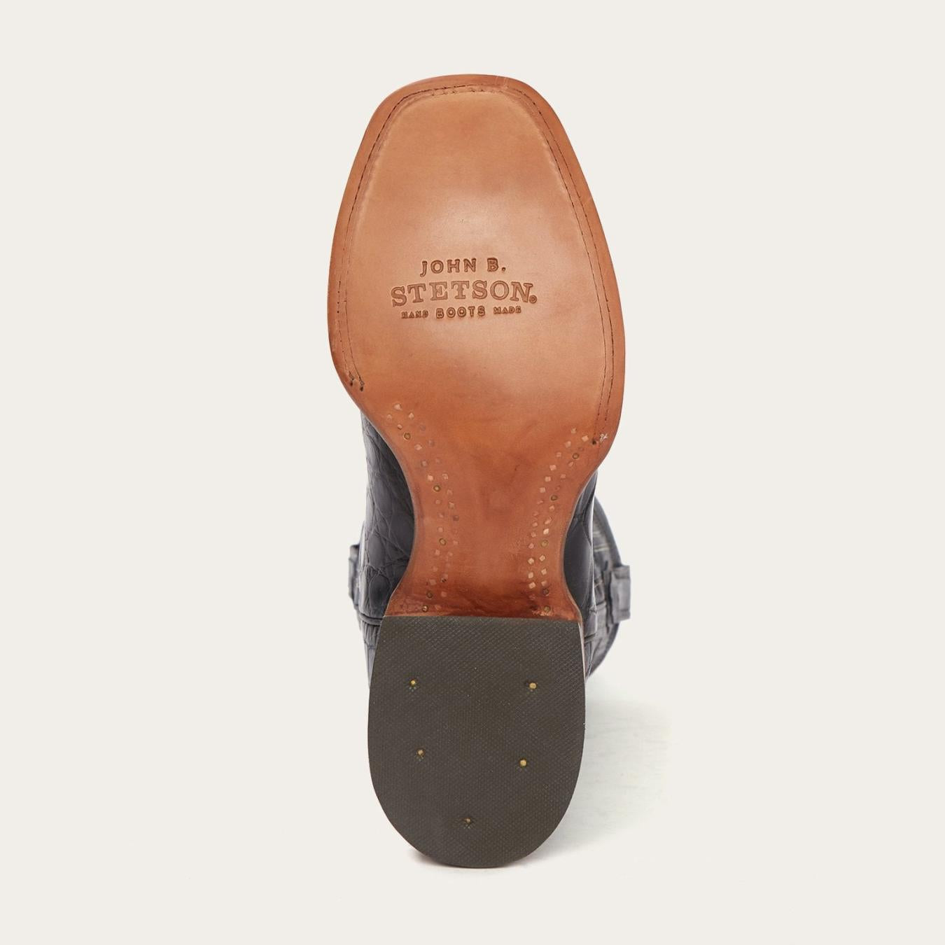 Men Exotics | Stetson Black Falls Alligator Cowboy Boot Black