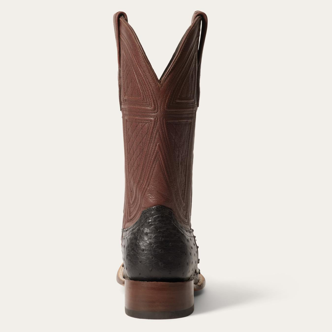 Men Exotics | Stetson Dillon Ostrich Boots Black
