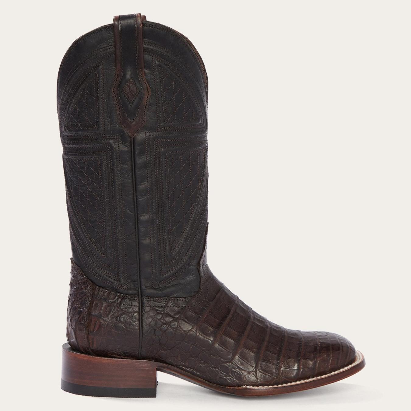 Men Exotics | Stetson Kaycee Brown Caiman Belly Cowboy Boot Brown