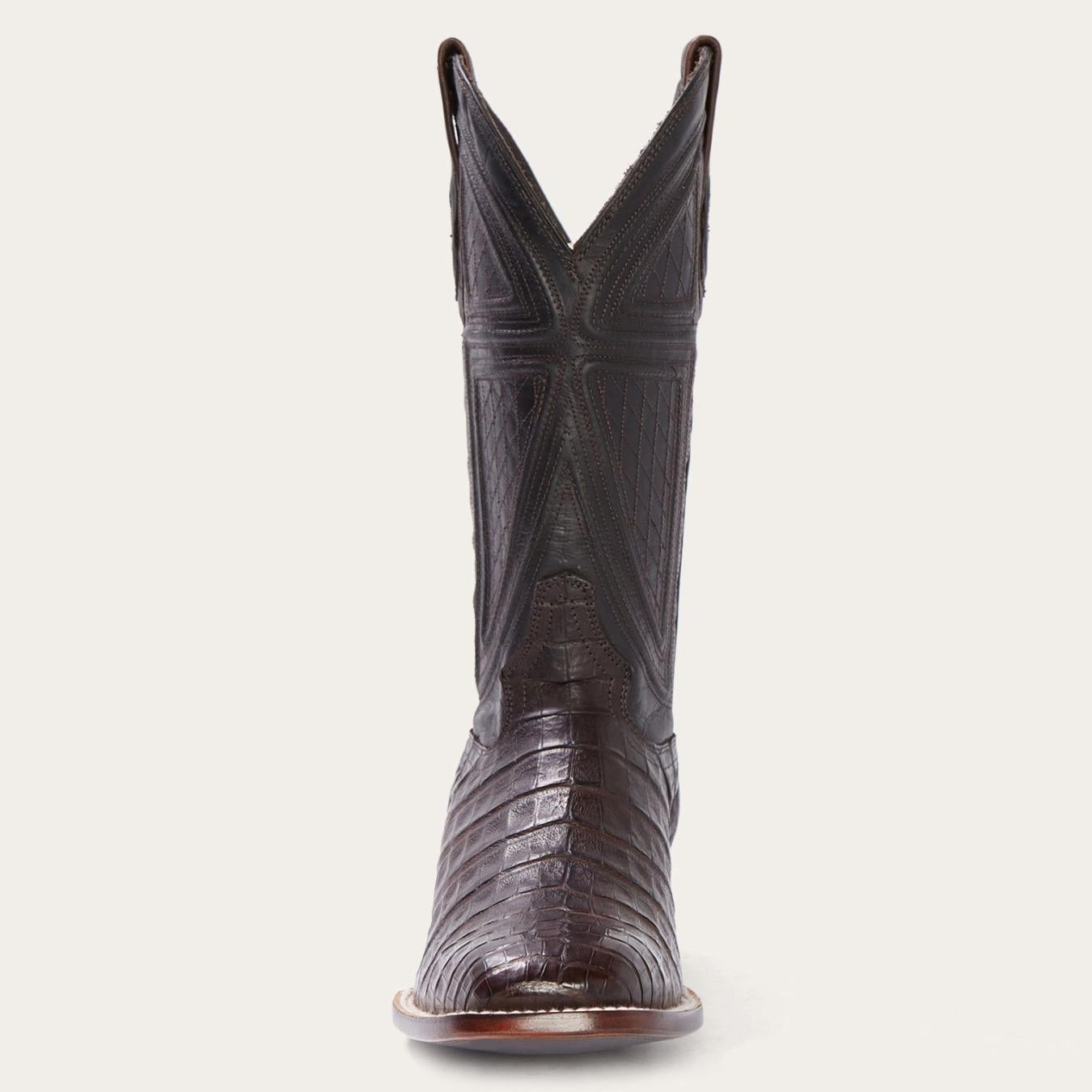 Men Exotics | Stetson Kaycee Brown Caiman Belly Cowboy Boot Brown
