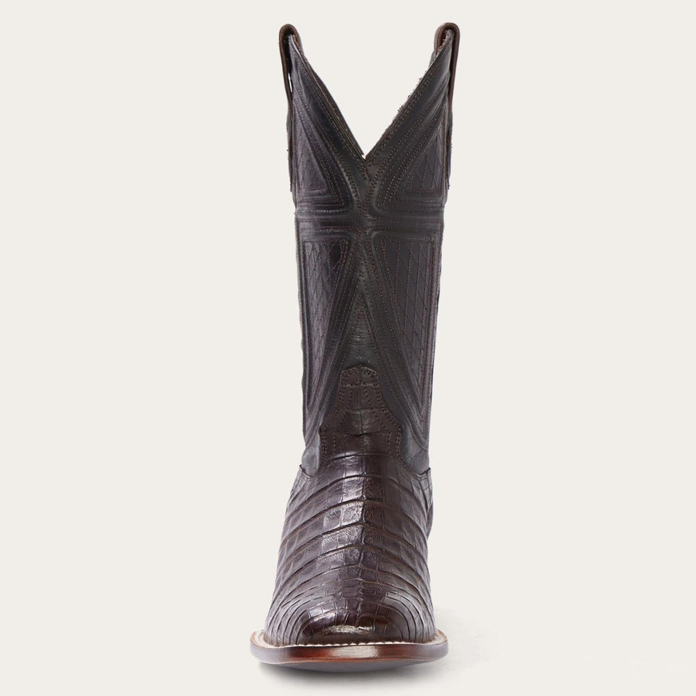 Men Exotics | Stetson Kaycee Brown Caiman Belly Cowboy Boot Brown