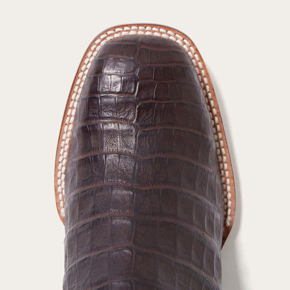Men Exotics | Stetson Kaycee Brown Caiman Belly Cowboy Boot Brown