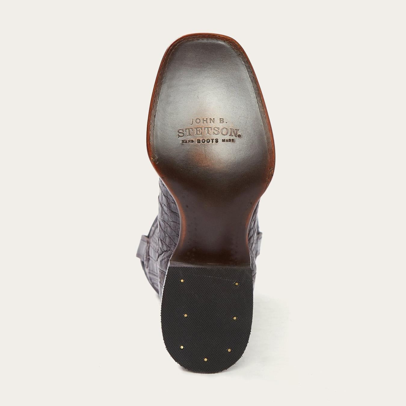 Men Exotics | Stetson Kaycee Brown Caiman Belly Cowboy Boot Brown