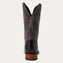 Men Exotics | Stetson Ozzy Ostrich Boot Black