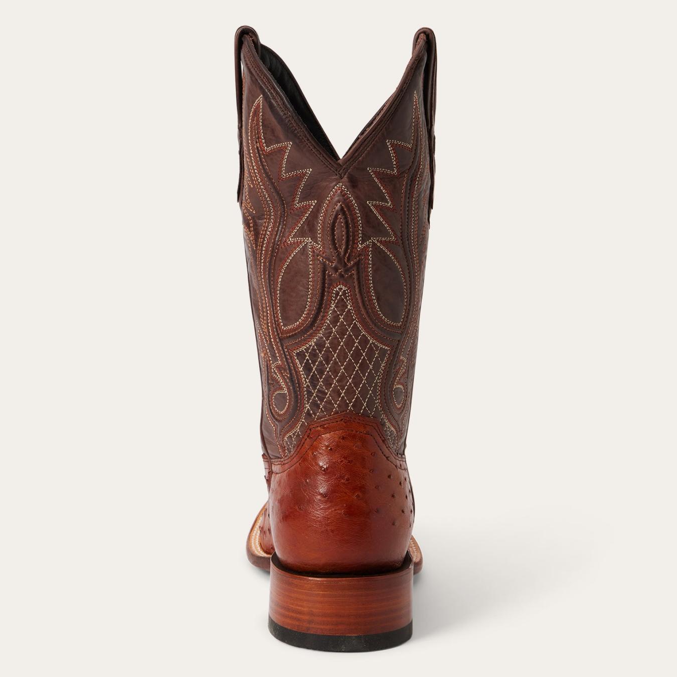 Men Exotics | Stetson Ozzy Ostrich Boot Brown
