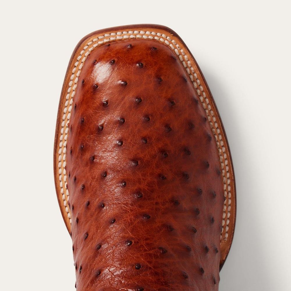 Men Exotics | Stetson Ozzy Ostrich Boot Brown