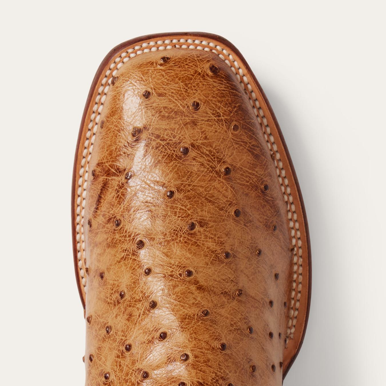Men Exotics | Stetson Ozzy Ostrich Boot Tan