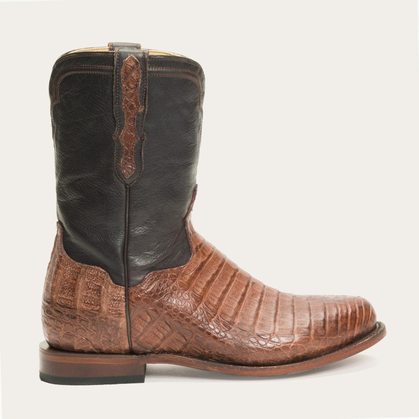 Men Exotics | Stetson Puncher Exotic Boots Brown