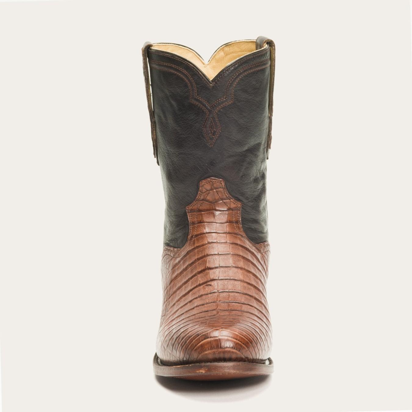 Men Exotics | Stetson Puncher Exotic Boots Brown