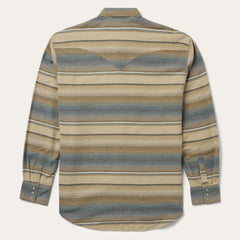 Men Flannel Shirts | Stetson Blue Stripe Flannel Western Shirt Blue