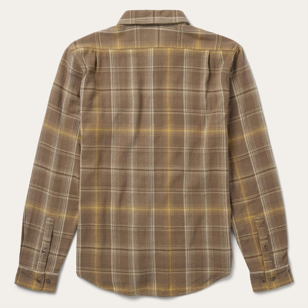 Men Flannel Shirts | Stetson Brown Flannel Button-Front Shirt Brown