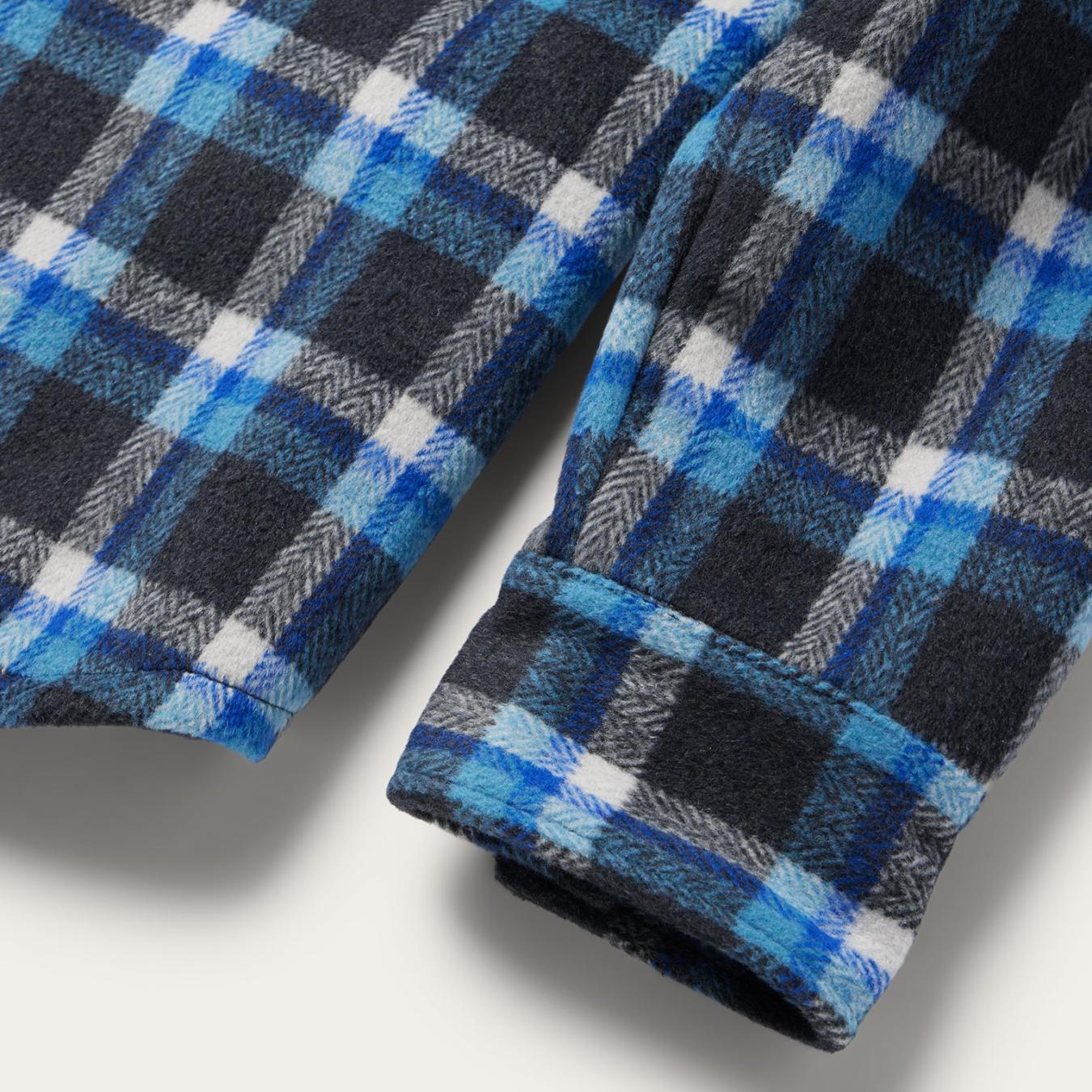 Men Jackets | Stetson Blue Plaid Quilted Shirt Jacket Blue