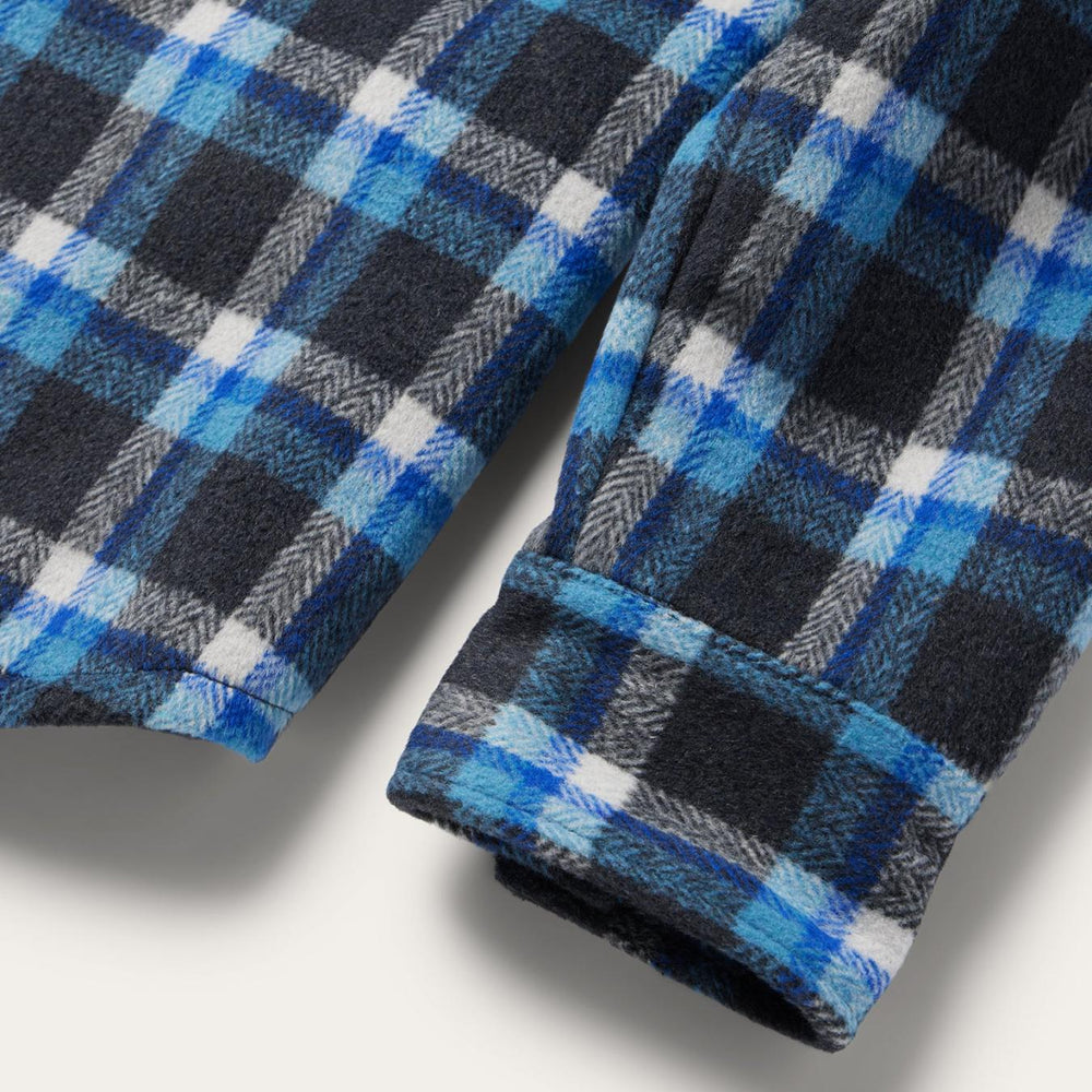 Men Jackets | Stetson Blue Plaid Quilted Shirt Jacket Blue