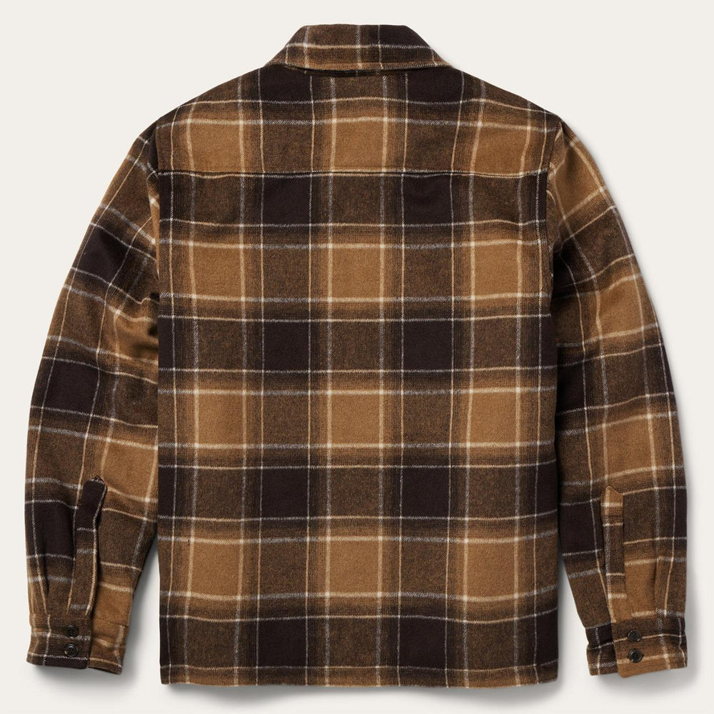 Men Jackets | Stetson Brown Plaid Western Coat Brown