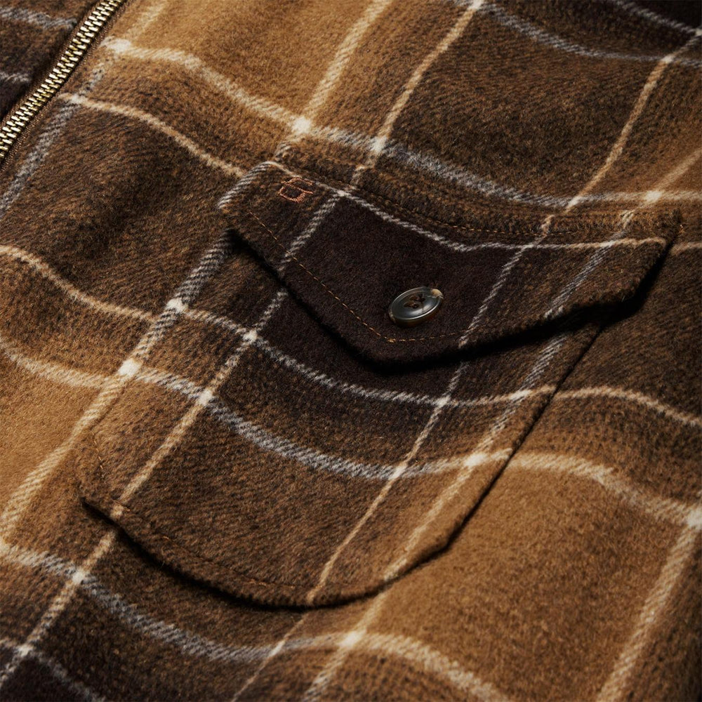 Men Jackets | Stetson Brown Plaid Western Coat Brown